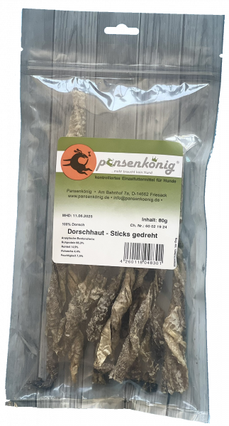 Dorschhaut Sticks 80g