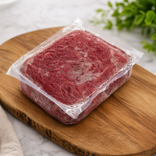 Natürlicher Kaninchen-Mix im Frischepack – saftiges BARF-Fleisch mit wertvollen Bestandteilen für eine gesunde Tierernährung.