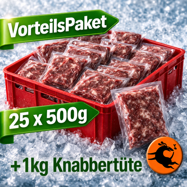 25x500g Barf im Vorteilspaket, immer lecker und günstig