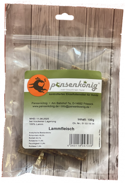 Lammfleisch getrocknet 100g