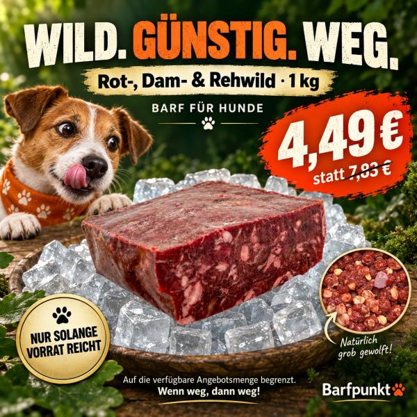 Rot-, Dam- und Rehwild 1kg