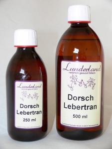 Lunderland Dorsch Lebertran 500 ml  - MHD 6/25